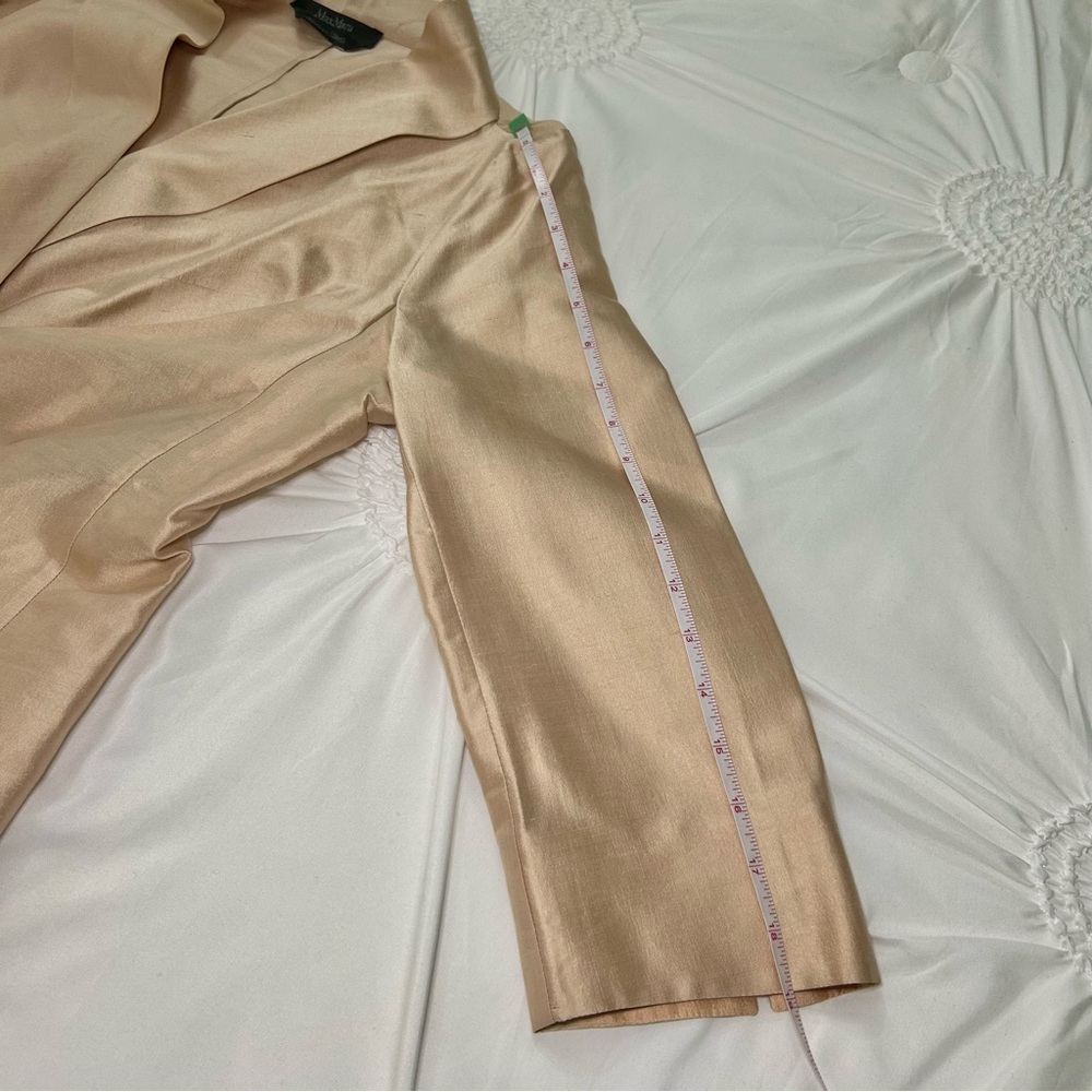 MaxMara 100% Silk Wrap Portrait Collar V-Neck Formal Party Top Size 8 - Picture 11 of 16